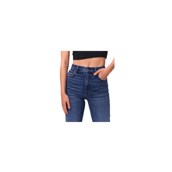 Abercrombie and Fitch Jeans Women 20 Short Blue 90s Straight NWT - Picture 3 of 9